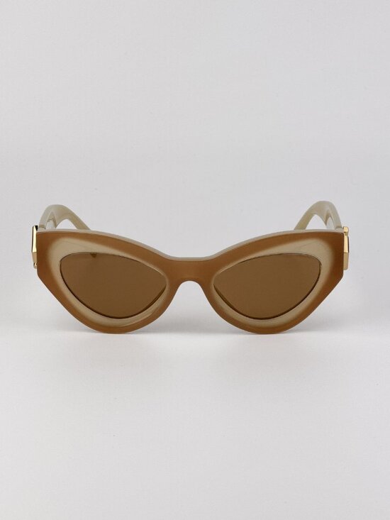 Fendi FF Diamonds FE40146I 57E Women’s Cat Eye Sunglasses – Shiny Beige / Brown main image 5